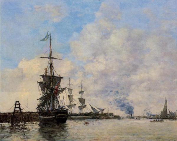Le Havre, L'avant Port by Eugène-louis Boudin