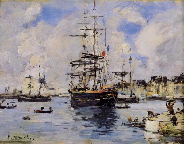 Le Havre, L'avant Port by Eugène-louis Boudin