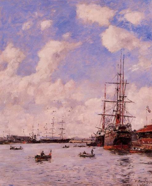 Le Havre, Le Bassin De L'eure by Eugène-louis Boudin