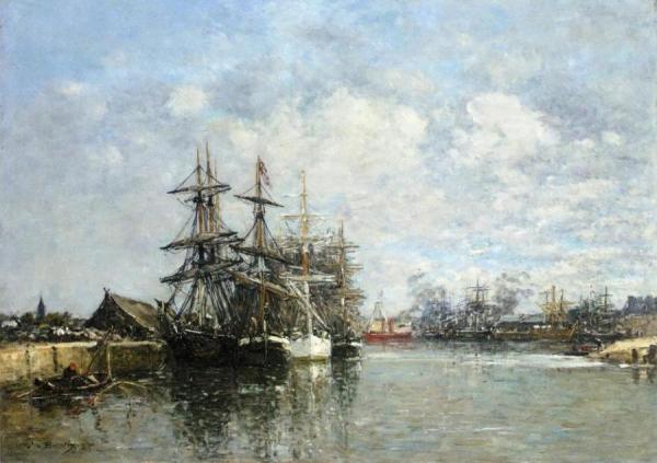 Le Havre, The Boat Basin by Eugène-louis Boudin