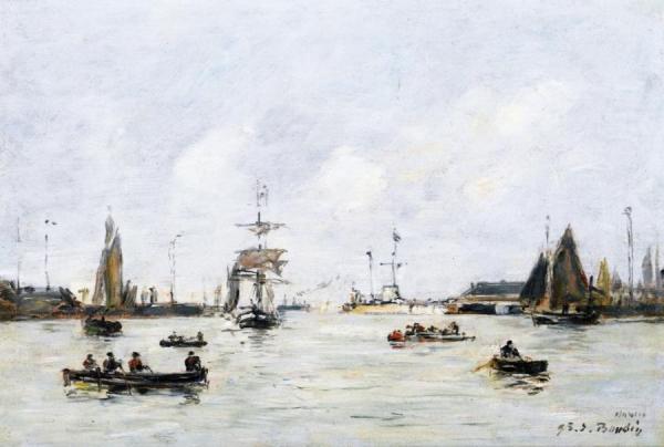Le Havre, The Outer Harbor by Eugène-louis Boudin