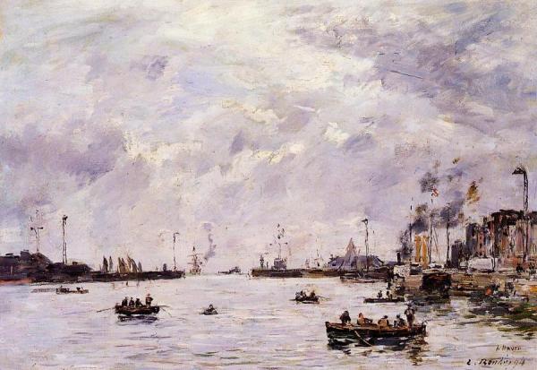 Le Havre, The Outer Port by Eugène-louis Boudin