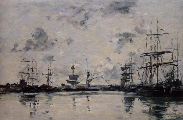 Le Havre, The Port by Eugène-louis Boudin