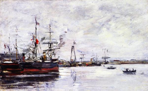 Le Havre, The Port by Eugène-louis Boudin