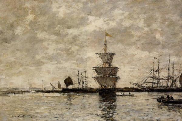 Le Havre, The Quarentine Basin by Eugène-louis Boudin