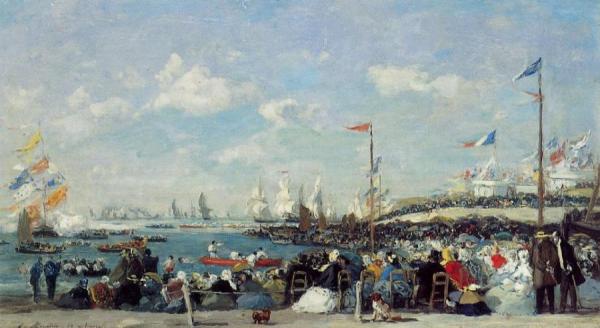 Le Havre, The Regatta Festival by Eugène-louis Boudin