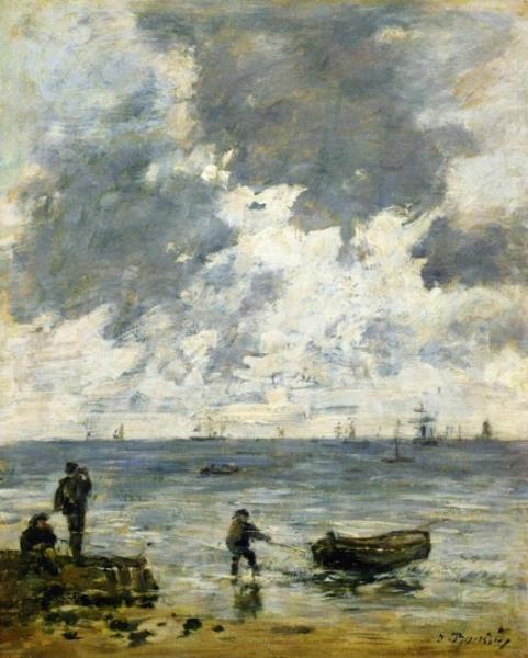 Le Havre, The Sea At Sunset by Eugène-louis Boudin