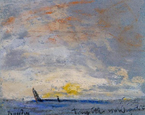 Le Treport by Eugène-louis Boudin