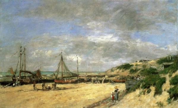 Low Tide At Scheveningen by Eugène-louis Boudin