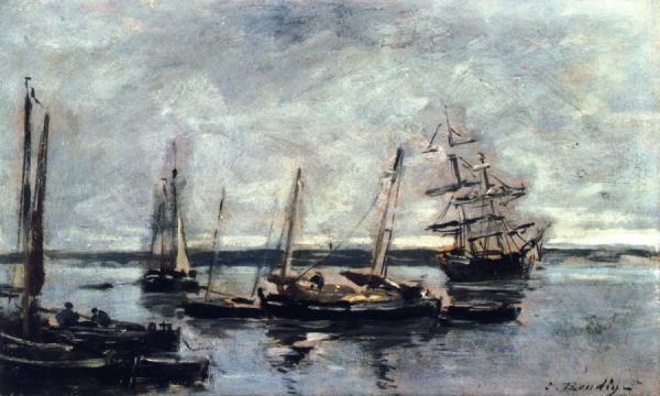 Near Camaret by Eugène-louis Boudin