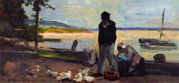 Near Honfleur by Eugène-louis Boudin