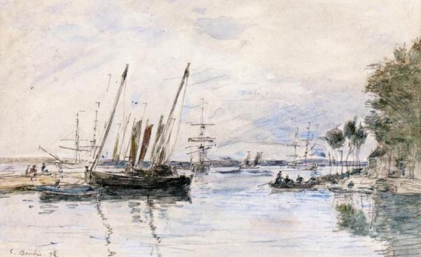 Near Plougastel by Eugène-louis Boudin