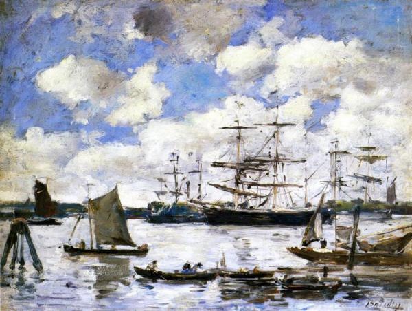 Near Rotterdam by Eugène-louis Boudin