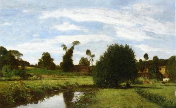Norman Landscape by Eugène-louis Boudin