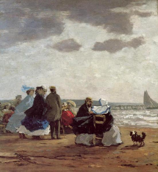 On The Beach, Dieppe by Eugène-louis Boudin