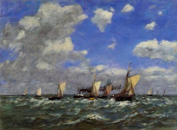 Open Sea by Eugène-louis Boudin