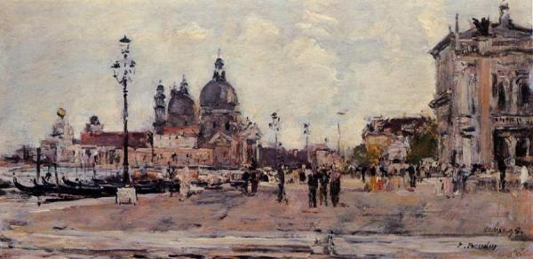 Pier In Venice by Eugène-louis Boudin