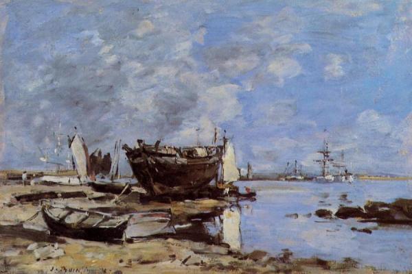 Plougastel, The Ferry Passage by Eugène-louis Boudin