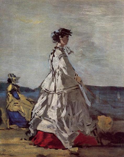 Princess Metternich On The Beach by Eugène-louis Boudin