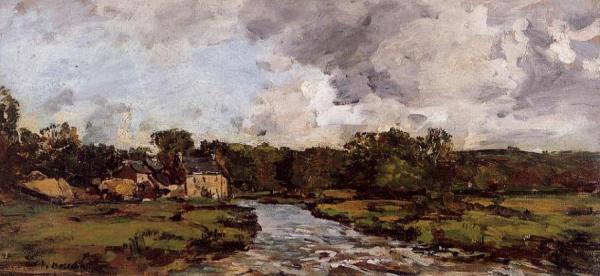 Riviere De L'hospital by Eugène-louis Boudin