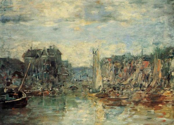 Rotterdam, The Commodities Exchange Port by Eugène-louis Boudin