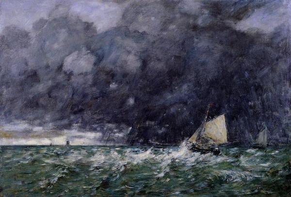 Rough Seas by Eugène-louis Boudin
