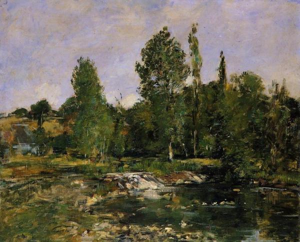 Saint-cenery, A Pond by Eugène-louis Boudin