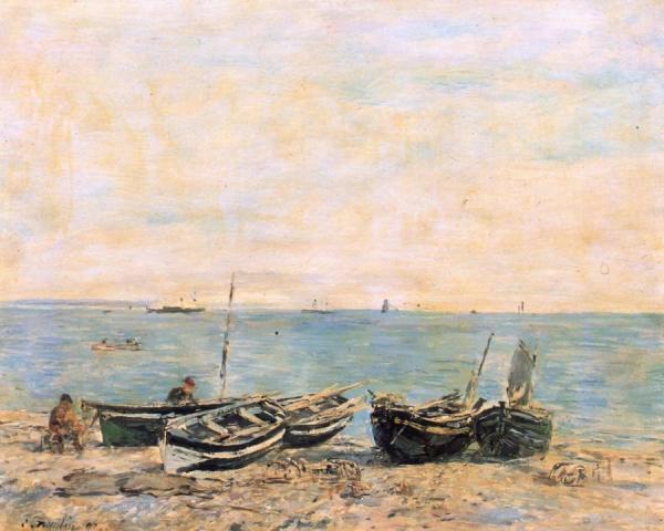Sainte-adresse, The Shore by Eugène-louis Boudin