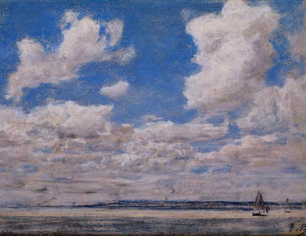 Seascape With Large Sky by Eugène-louis Boudin