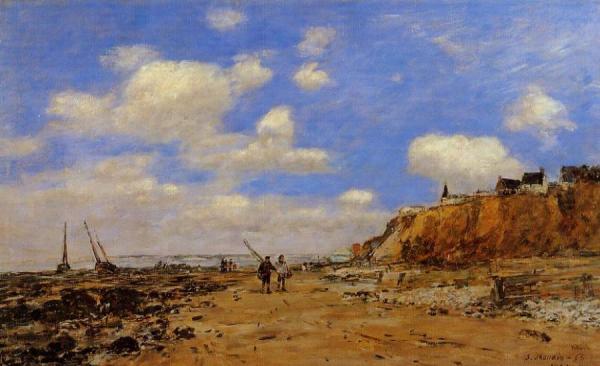 Shoreline With Rising Tide, October by Eugène-louis Boudin