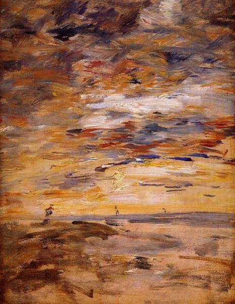 Sky At Sunset by Eugène-louis Boudin
