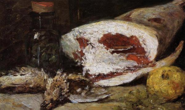 Still Life With A Leg Of Lamb by Eugène-louis Boudin