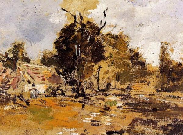 Study Of A Farm, St-ceneri by Eugène-louis Boudin