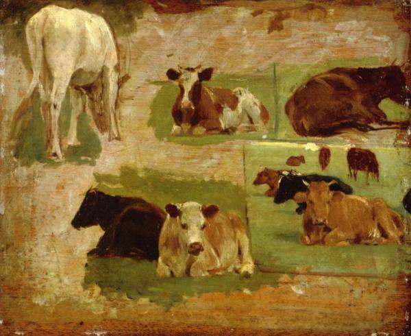 Study Of Cattle by Eugène-louis Boudin