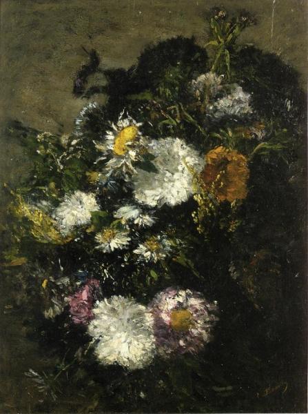 Study Of Daises by Eugène-louis Boudin