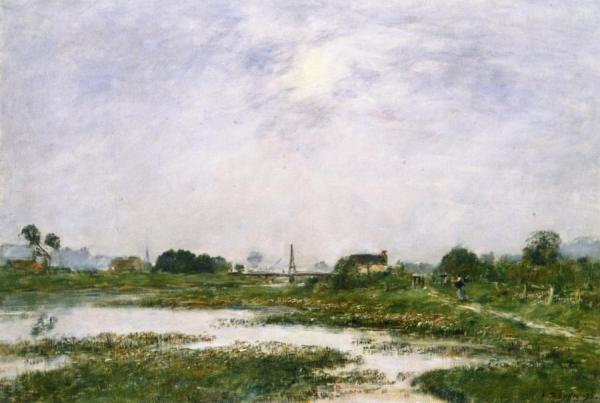 The Banks Of The Toques During High Tides by Eugène-louis Boudin