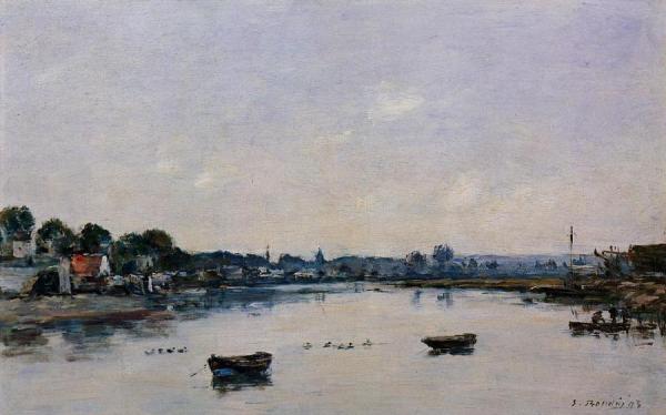 The Banks Of The Touques by Eugène-louis Boudin