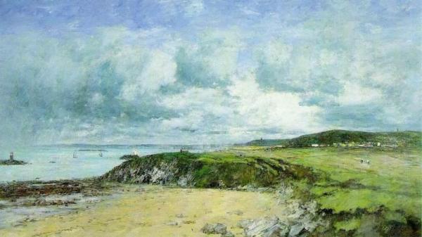 The Coast Of Portrieux by Eugène-louis Boudin