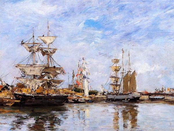 The Deauville Basin by Eugène-louis Boudin