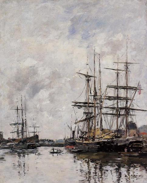 The Deauville Basin by Eugène-louis Boudin