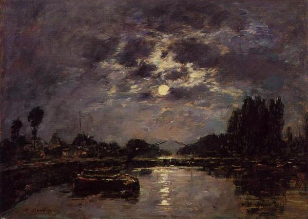 The Effect Of Moonlight by Eugène-louis Boudin