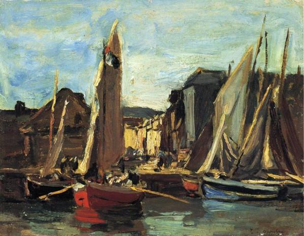 The Entrance To The Port Of Honfleur by Eugène-louis Boudin