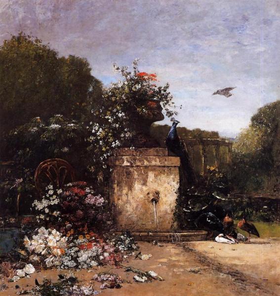 The Garden by Eugène-louis Boudin