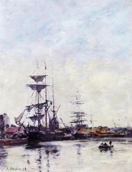 The Harbor Of Deauville by Eugène-louis Boudin