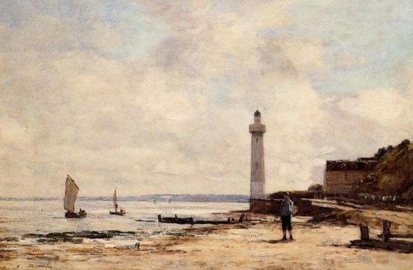 The Honfleur Lighthouse by Eugène-louis Boudin