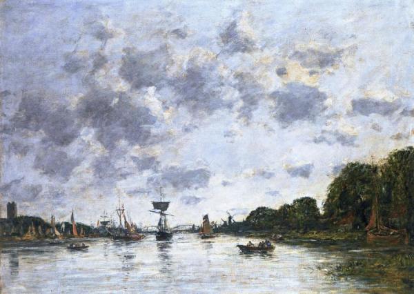 The Meuse At Dordrecht by Eugène-louis Boudin