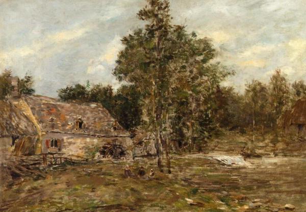 The Mill, Saint-cenery by Eugène-louis Boudin