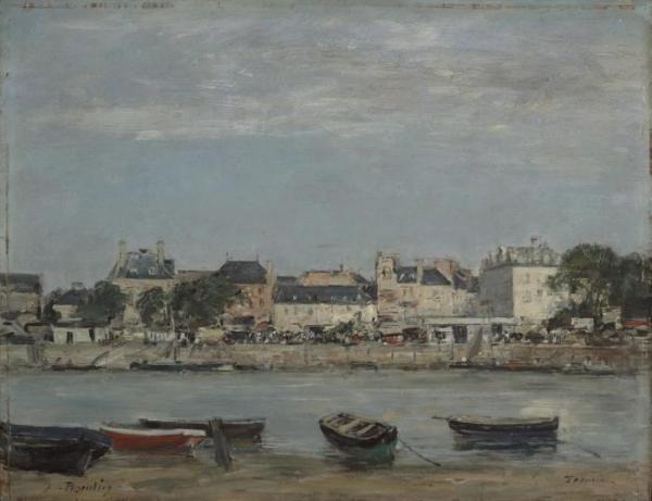 The Port Of Trouville by Eugène-louis Boudin