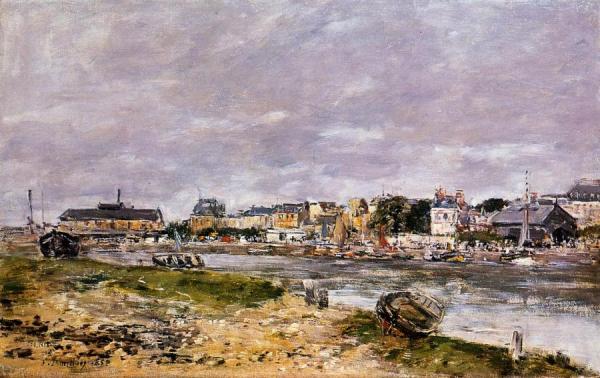 The Port Of Trouville by Eugène-louis Boudin