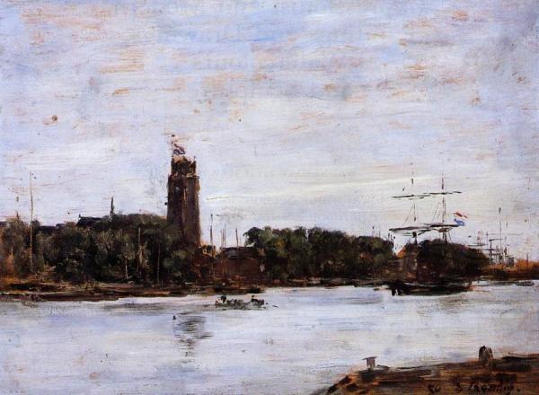 The River Scheldt by Eugène-louis Boudin
